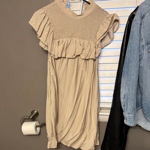 a new day Cream Ruffle Dress